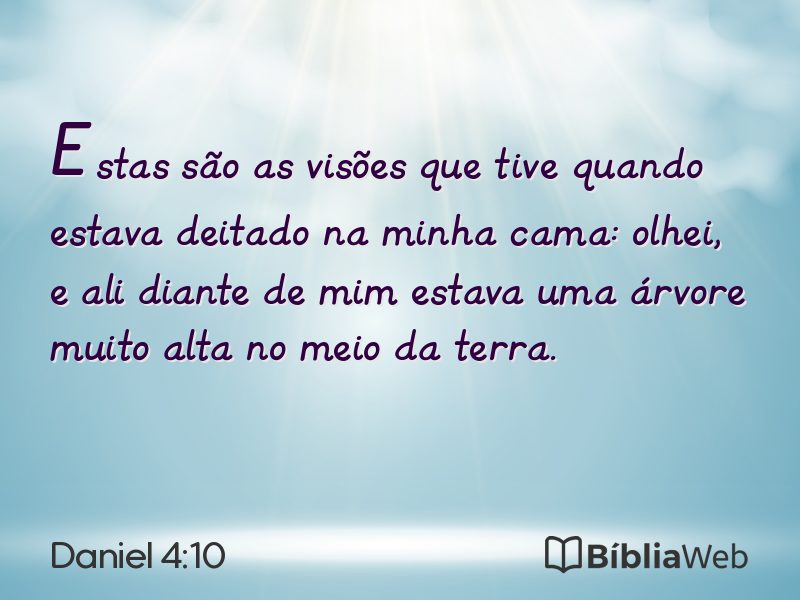 Daniel 4:10 em imagem para compartilhar