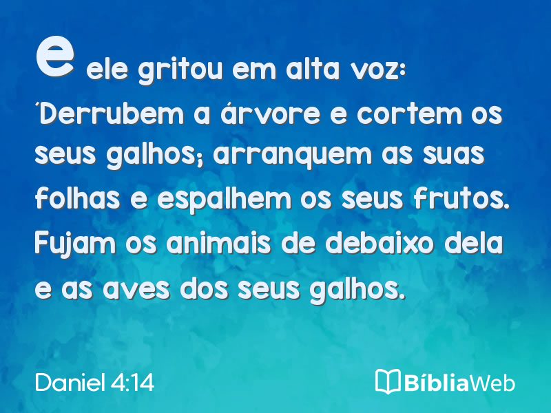 Daniel 4:14 em imagem para compartilhar