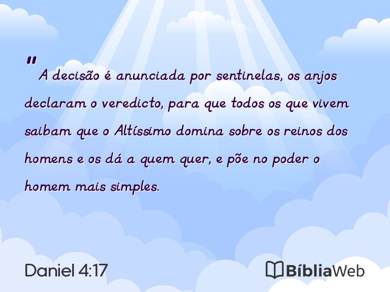 Daniel 4:17 em imagem para compartilhar