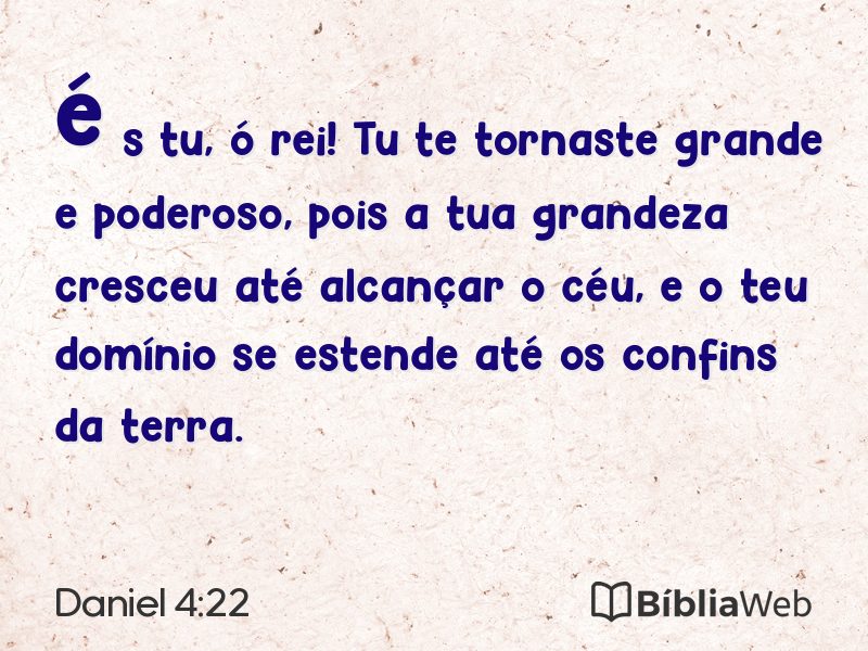 Daniel 4:22 em imagem para compartilhar