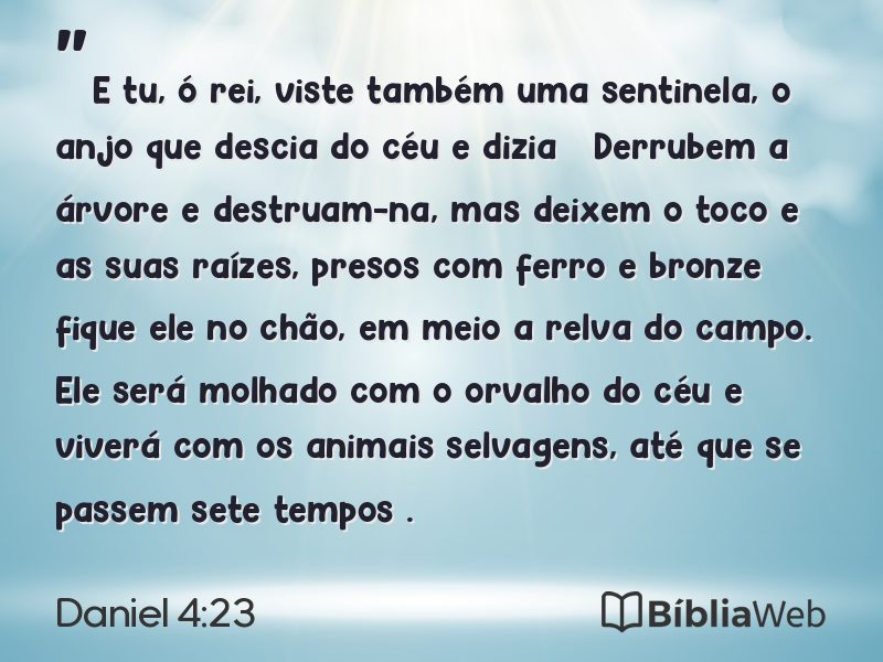Daniel 4:23 em imagem para compartilhar