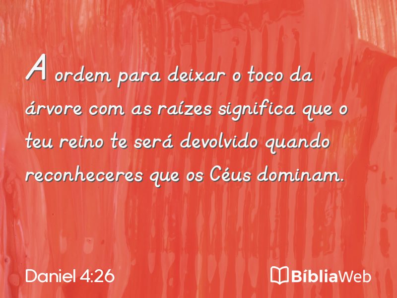 Daniel 4:26 em imagem para compartilhar