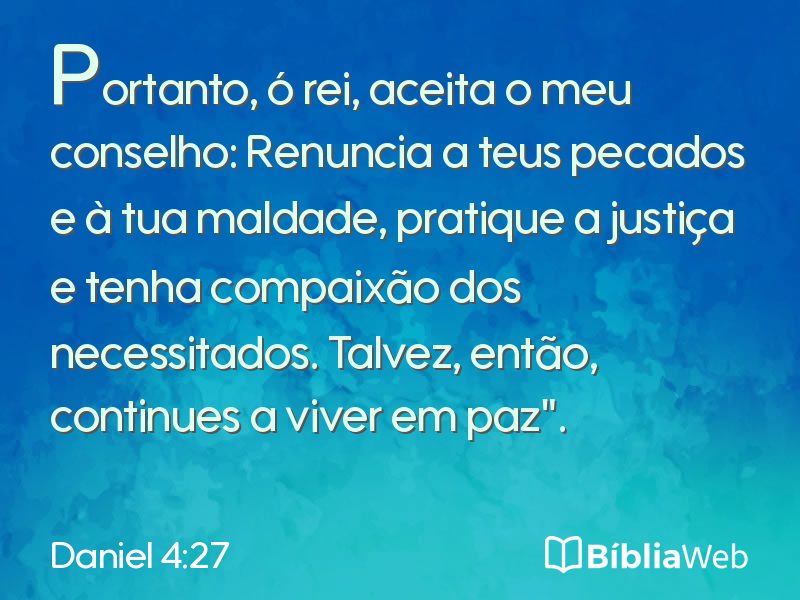 Daniel 4:27 em imagem para compartilhar