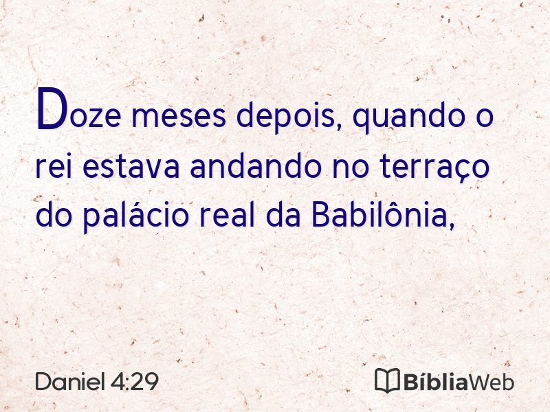 Daniel 4:29 em imagem para compartilhar