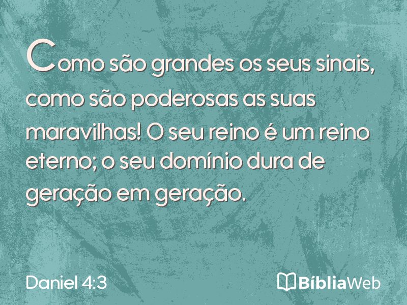Daniel 4:3 em imagem para compartilhar