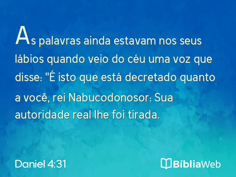 Daniel 4:31 em imagem para compartilhar