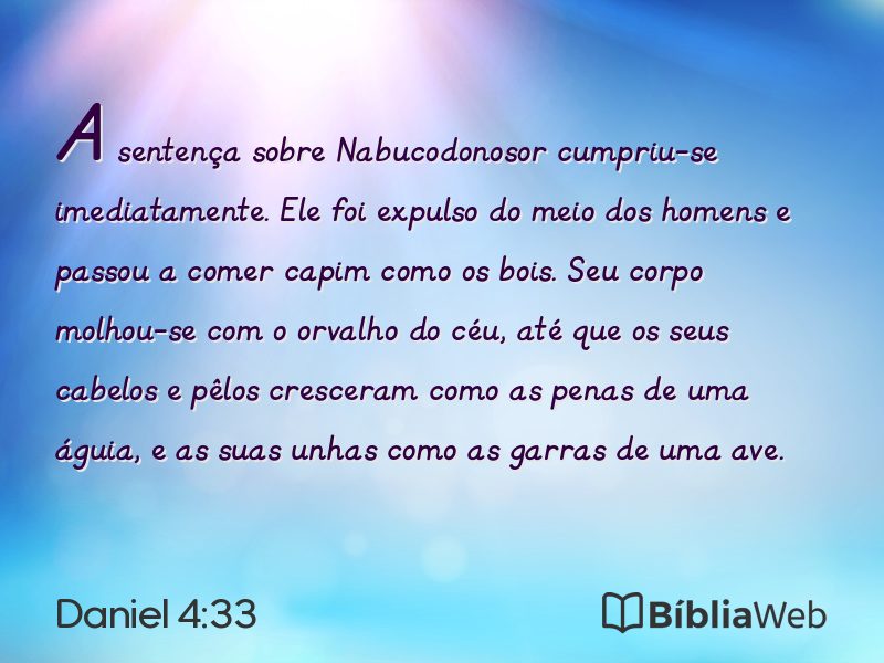 Daniel 4:33 em imagem para compartilhar