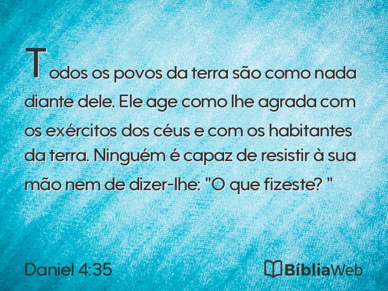 Daniel 4:35 em imagem para compartilhar
