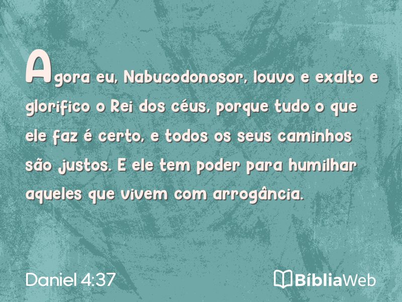 Daniel 4:37 em imagem para compartilhar