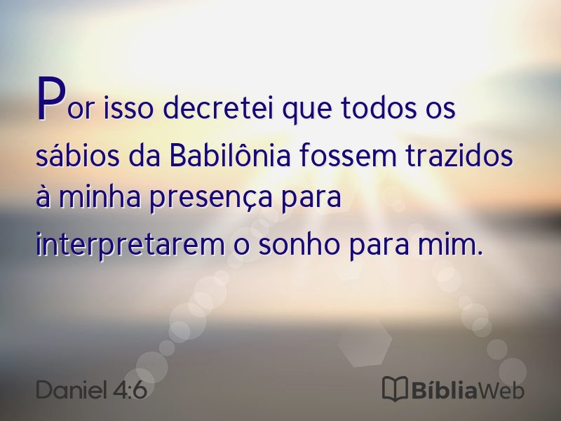 Daniel 4:6 em imagem para compartilhar