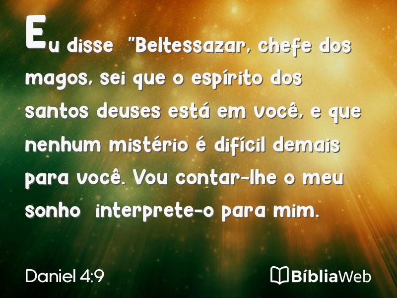 Daniel 4:9 em imagem para compartilhar