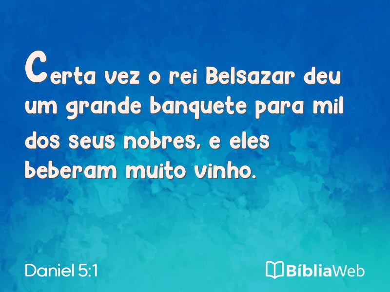 Daniel 5:1 em imagem para compartilhar