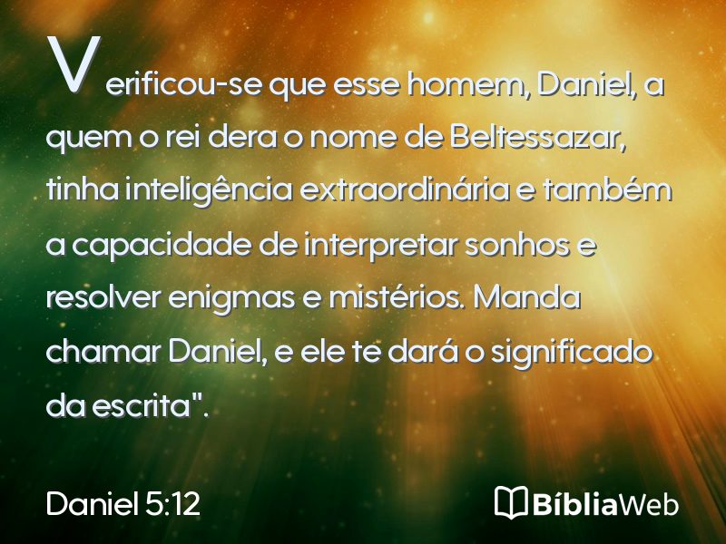 Daniel 5:12 em imagem para compartilhar