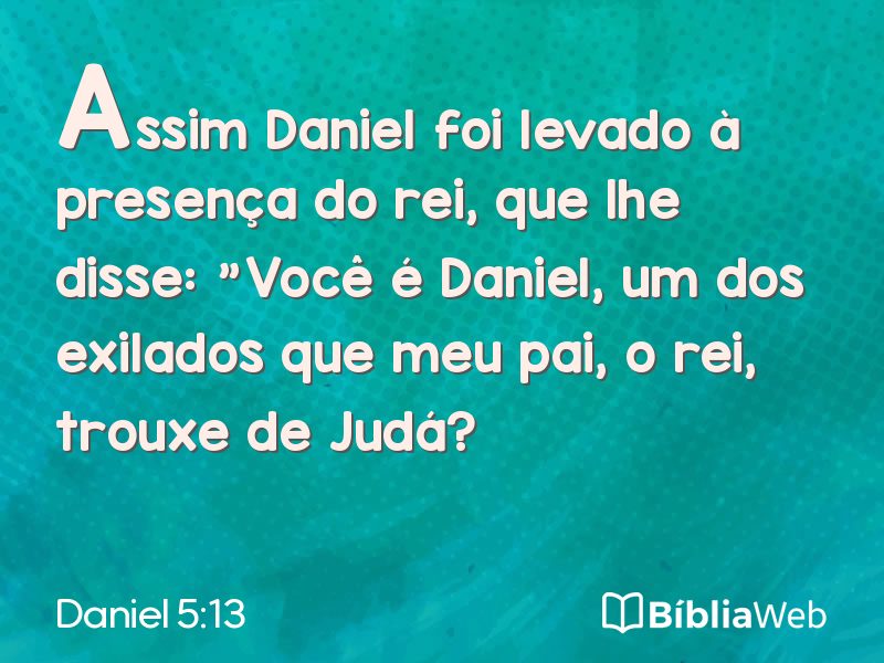 Daniel 5:13 em imagem para compartilhar