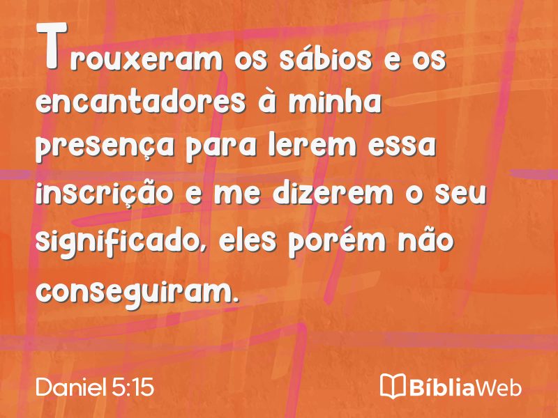 Daniel 5:15 em imagem para compartilhar
