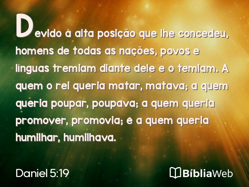 Daniel 5:19 em imagem para compartilhar