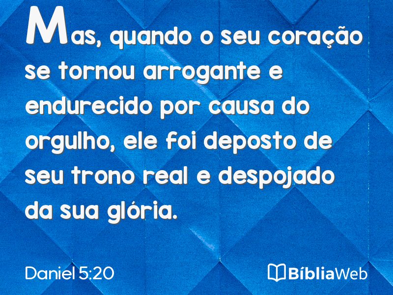 Daniel 5:20 em imagem para compartilhar