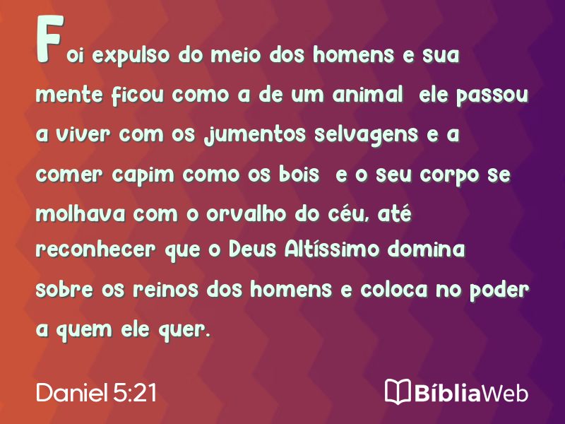 Daniel 5:21 em imagem para compartilhar