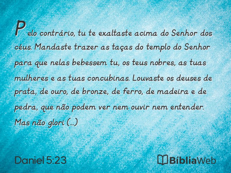 Daniel 5:23 em imagem para compartilhar