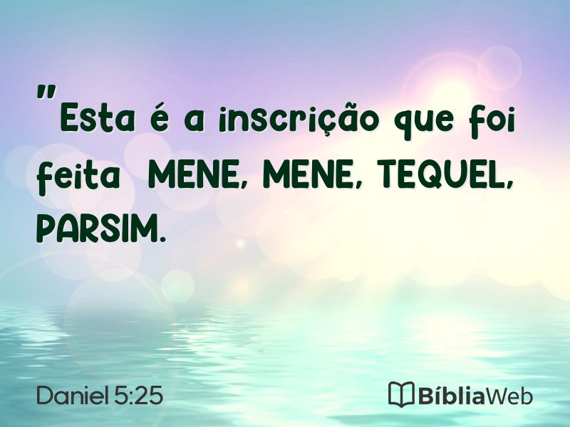 Daniel 5:25 em imagem para compartilhar