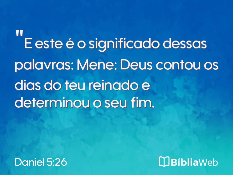 Daniel 5:26 em imagem para compartilhar