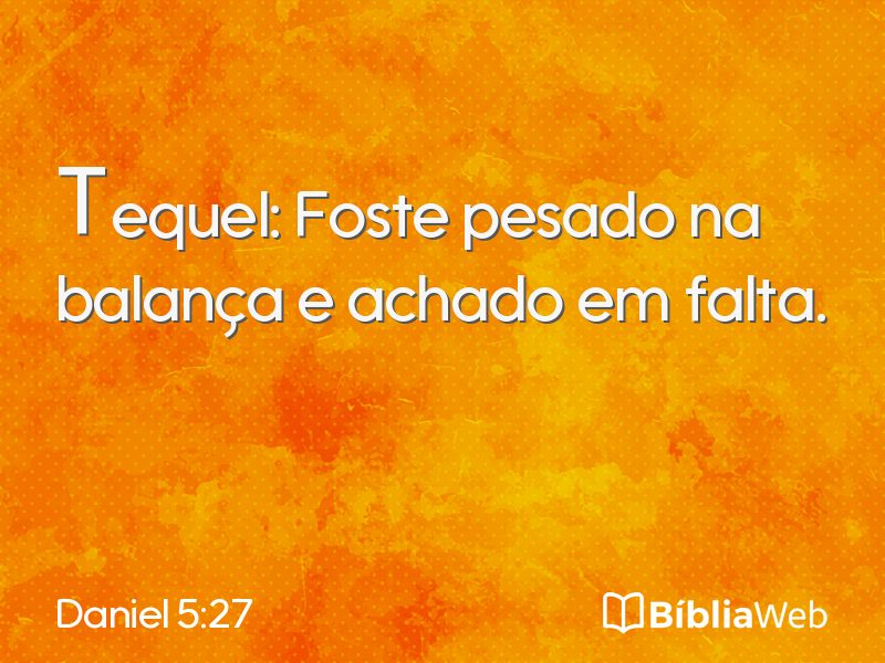 Daniel 5:27 em imagem para compartilhar