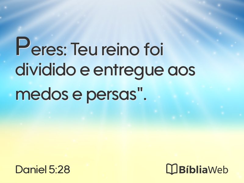 Daniel 5:28 em imagem para compartilhar