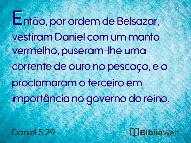 Daniel 5:29 em imagem para compartilhar