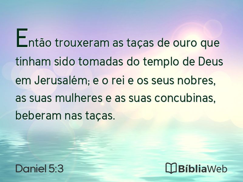 Daniel 5:3 em imagem para compartilhar