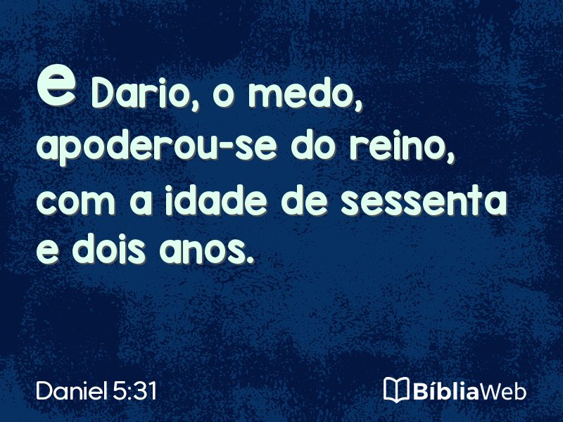 Daniel 5:31 em imagem para compartilhar