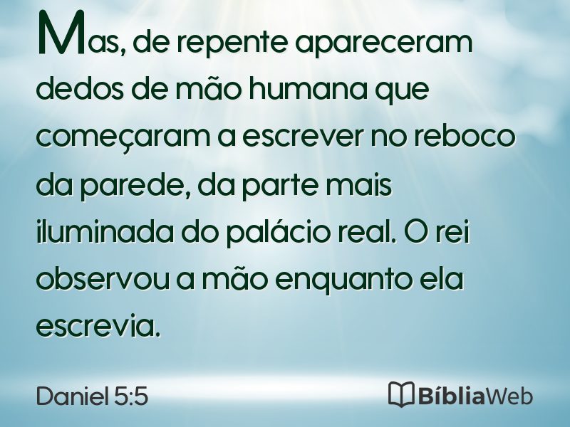 Daniel 5:5 em imagem para compartilhar