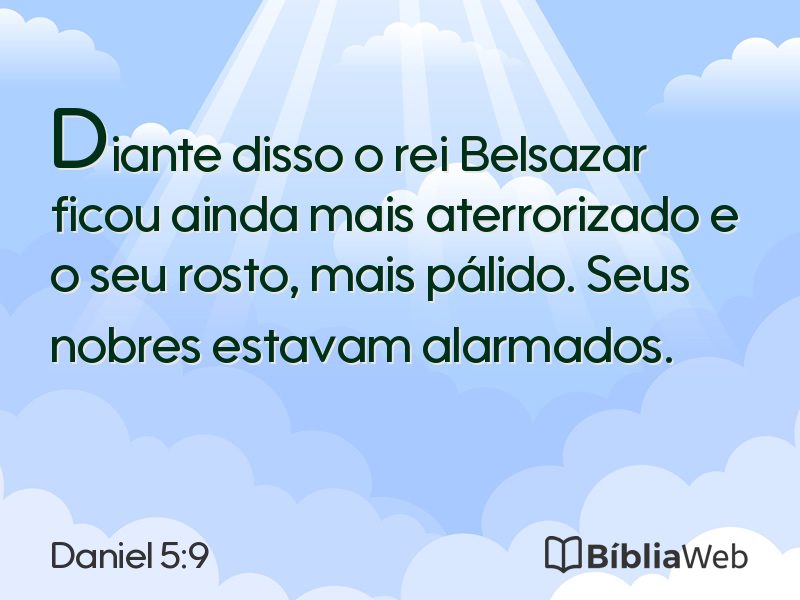 Daniel 5:9 em imagem para compartilhar