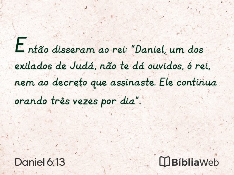 Daniel 6:13 em imagem para compartilhar