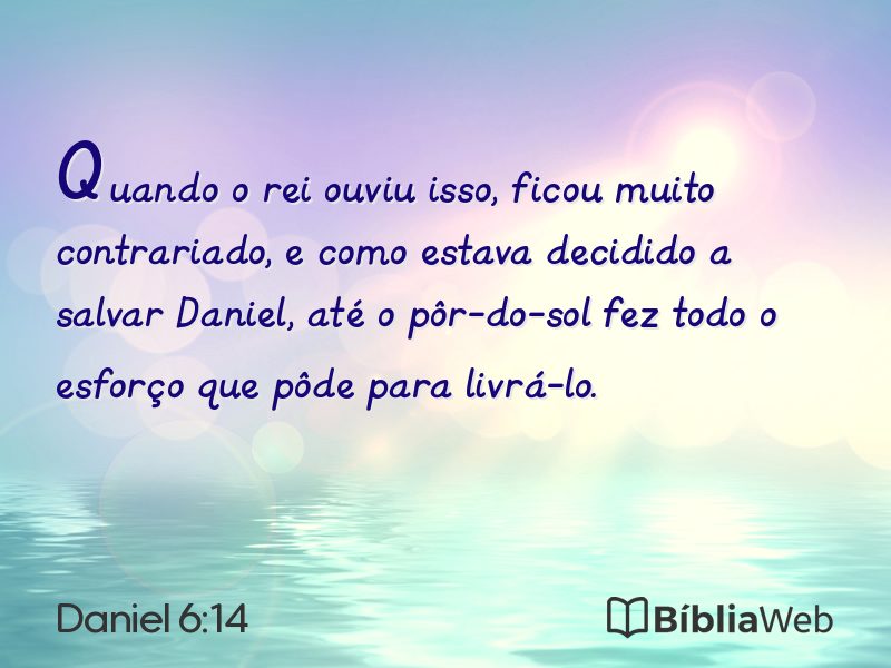 Daniel 6:14 em imagem para compartilhar