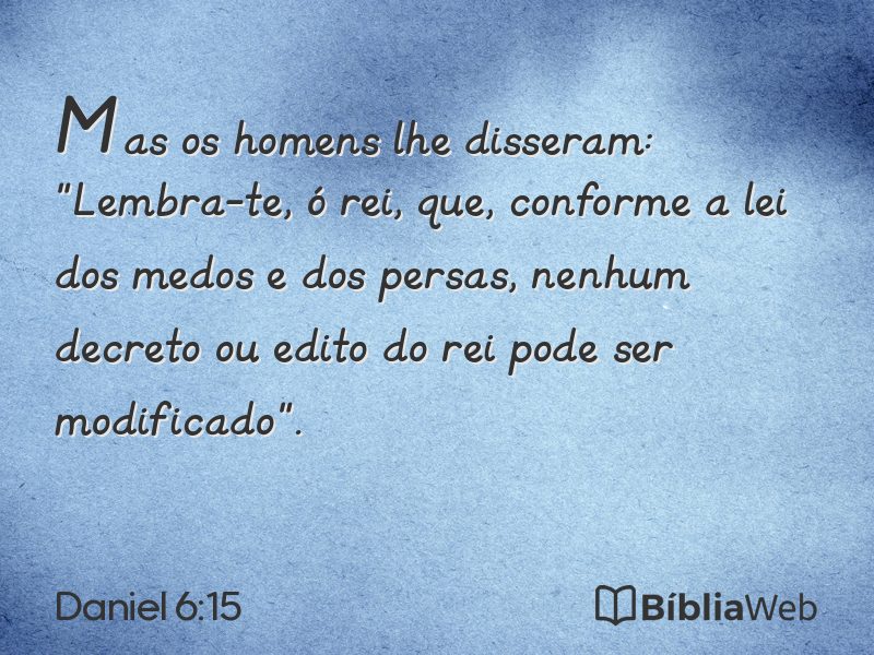 Daniel 6:15 em imagem para compartilhar