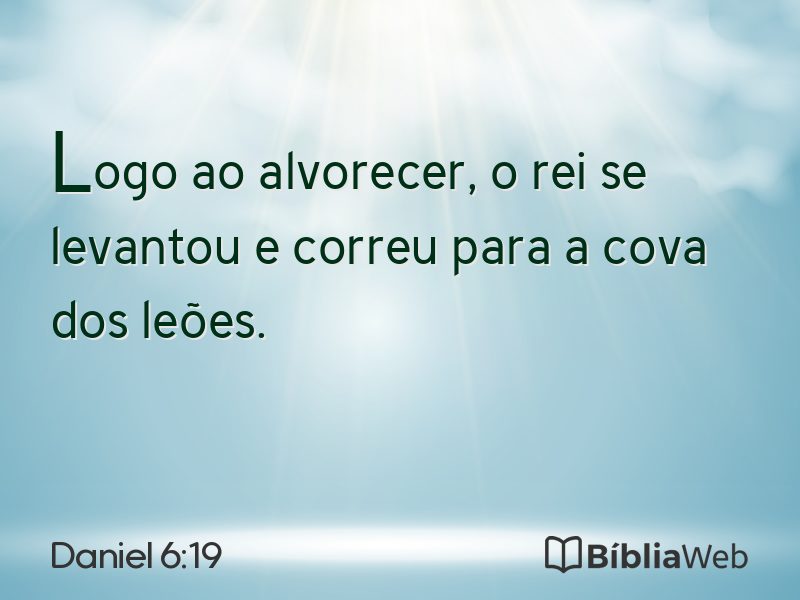 Daniel 6:19 em imagem para compartilhar