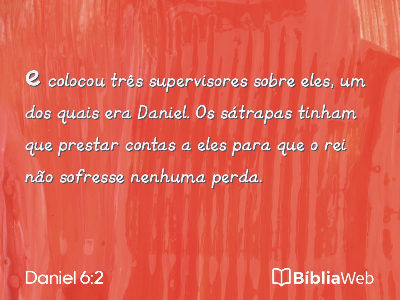 Daniel 6:2 em imagem para compartilhar