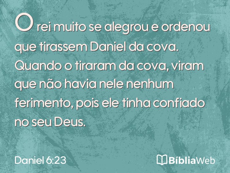 Daniel 6:23 em imagem para compartilhar