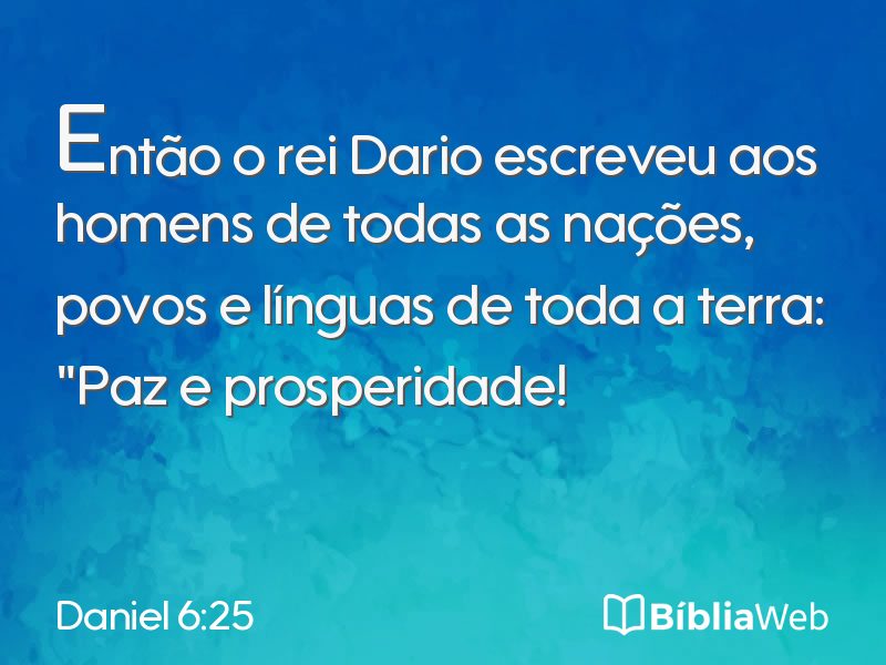 Daniel 6:25 em imagem para compartilhar