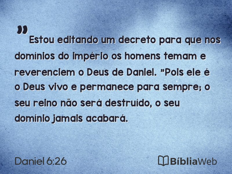 Daniel 6:26 em imagem para compartilhar