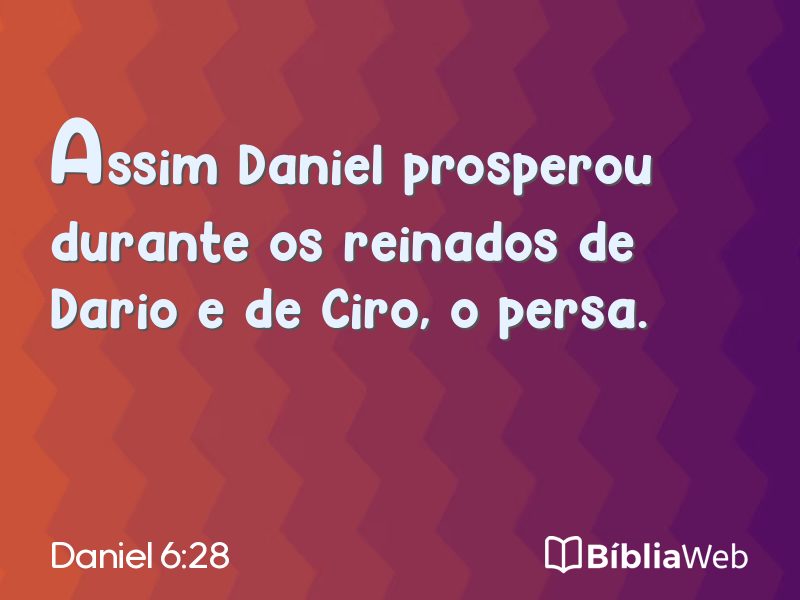 Daniel 6:28 em imagem para compartilhar