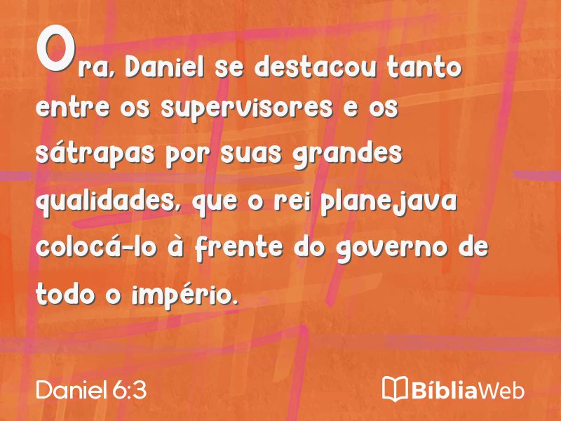 Daniel 6:3 em imagem para compartilhar