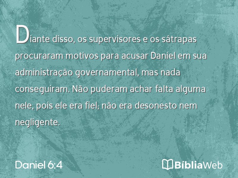 Daniel 6:4 em imagem para compartilhar