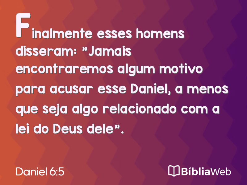Daniel 6:5 em imagem para compartilhar