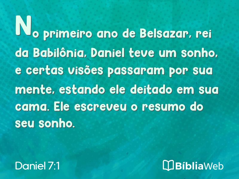 Daniel 7:1 em imagem para compartilhar