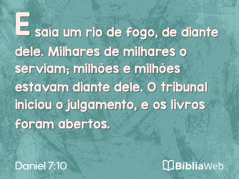 Daniel 7:10 em imagem para compartilhar