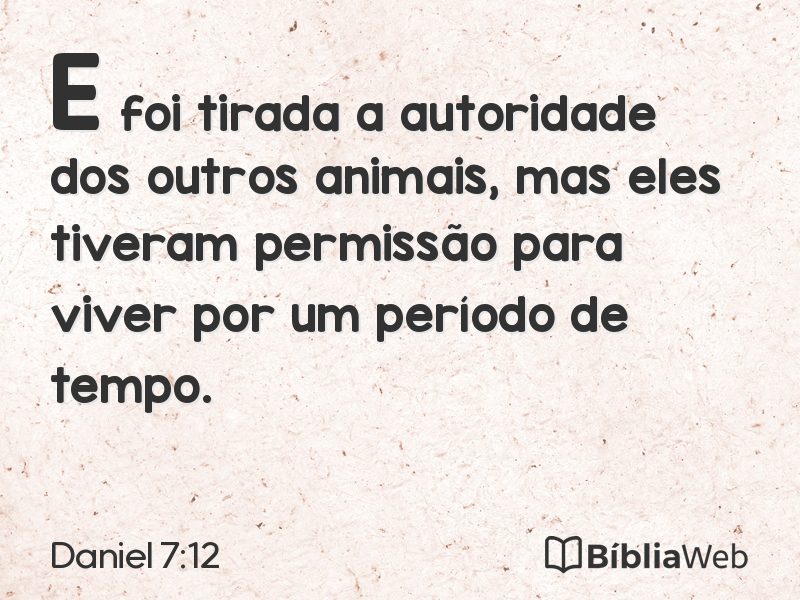 Daniel 7:12 em imagem para compartilhar