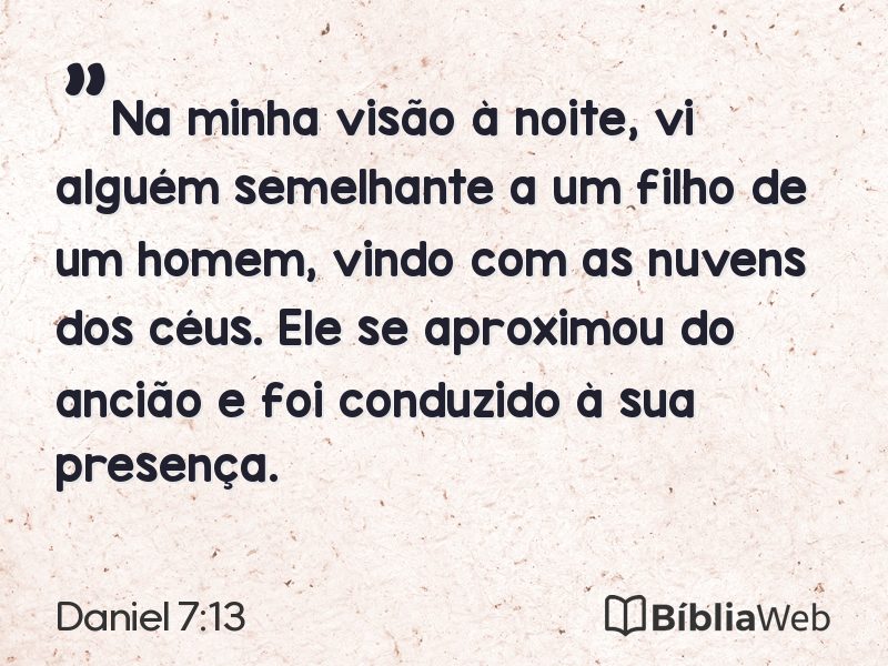 Daniel 7:13 em imagem para compartilhar