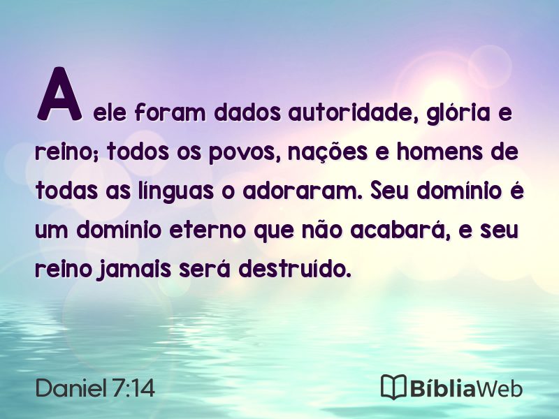 Daniel 7:14 em imagem para compartilhar
