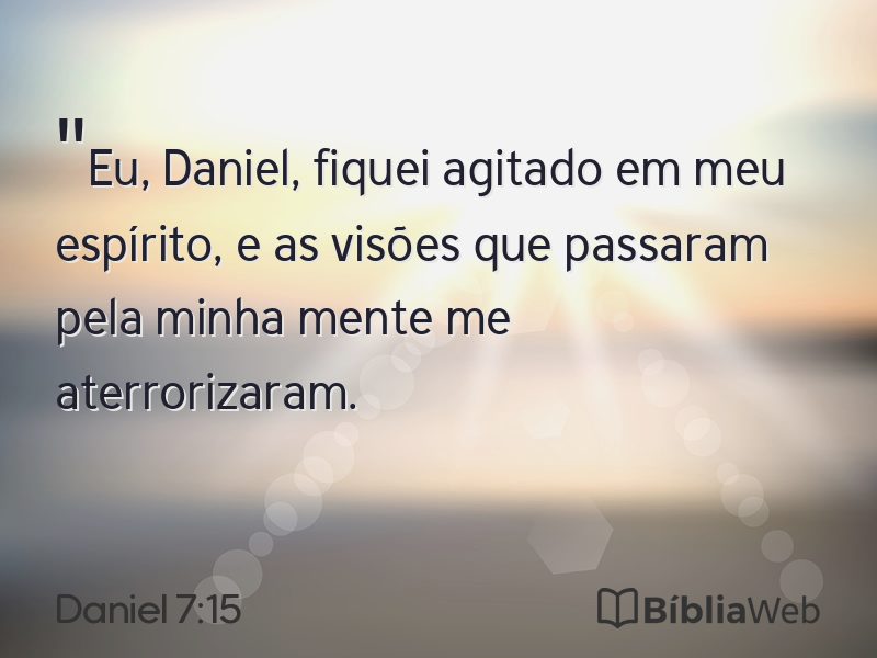 Daniel 7:15 em imagem para compartilhar